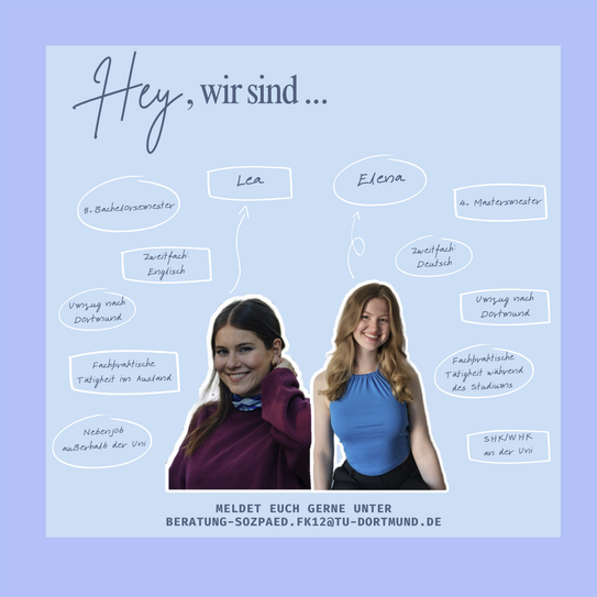 Vorstellung der Mentorinnen Lea und Elena mit persönlichen Informationen.