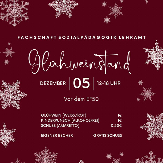 Herzliche Einladung zum Glühweinstand am 05.12.24 von 12-18Uhr